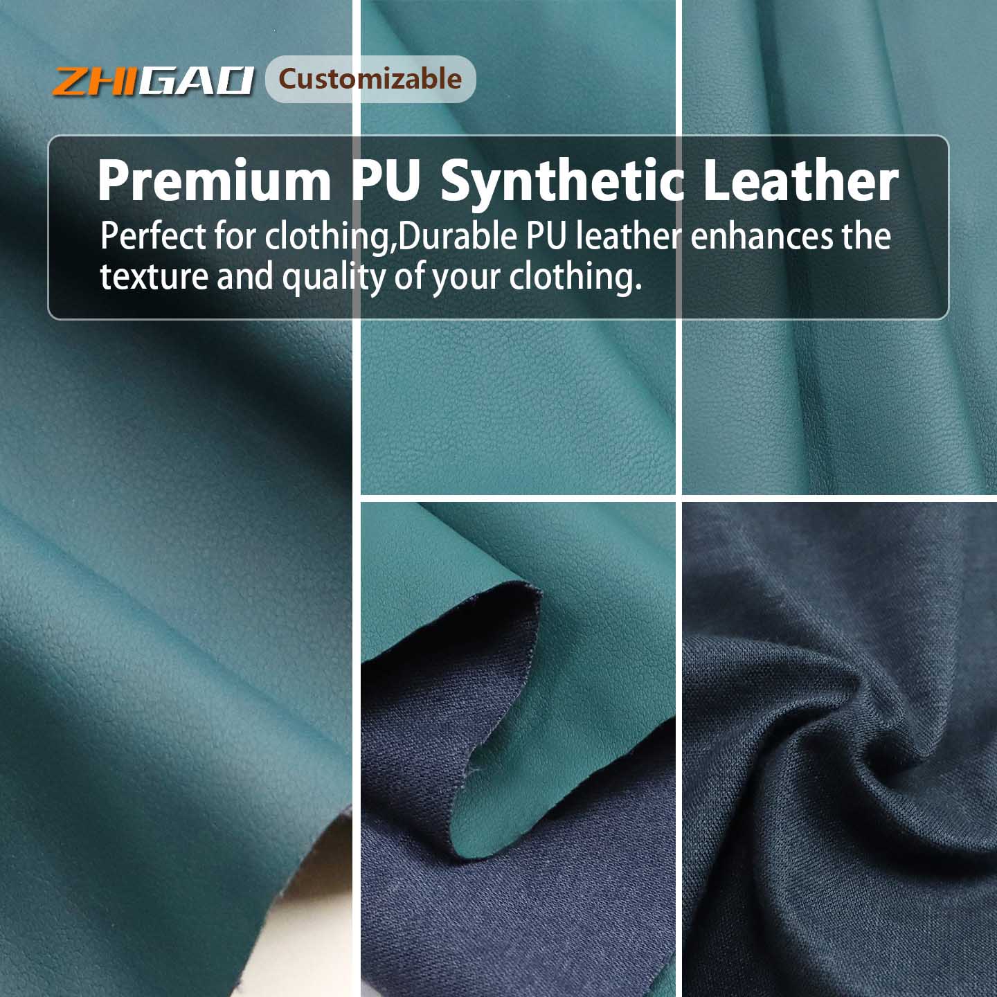 Tessuto in pelle PU per abbigliamento Tessuto in pelle PU per abbigliamento