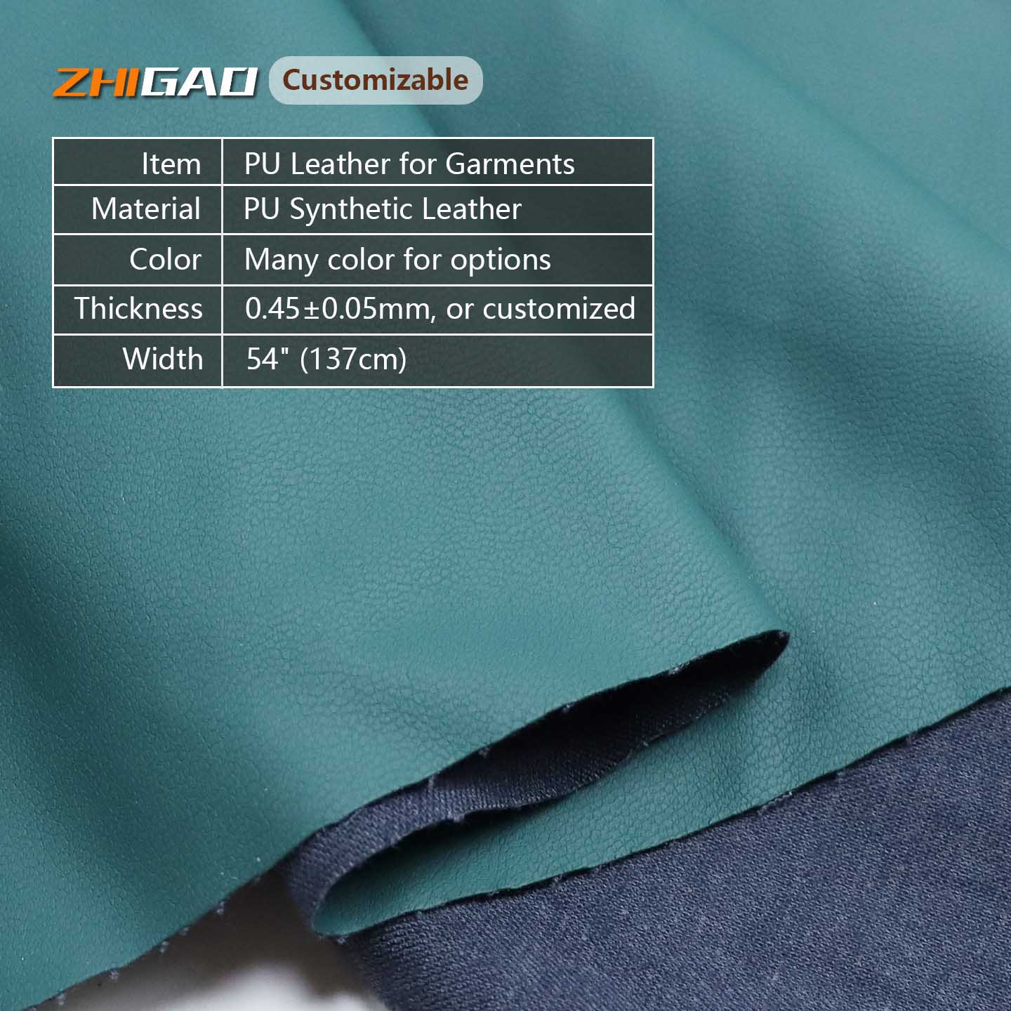 Tessuto in pelle PU per abbigliamento