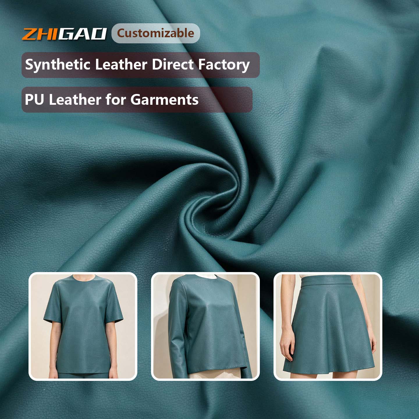 Tessuto in pelle PU per abbigliamento